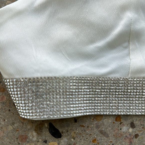 Zara rhinestone satin top - Picture 3 of 4